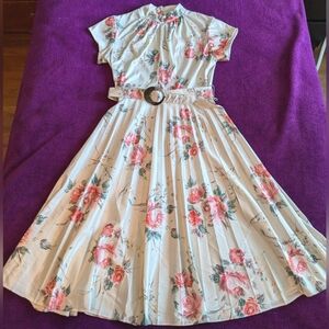 70s Sleek Dress with Silver Details